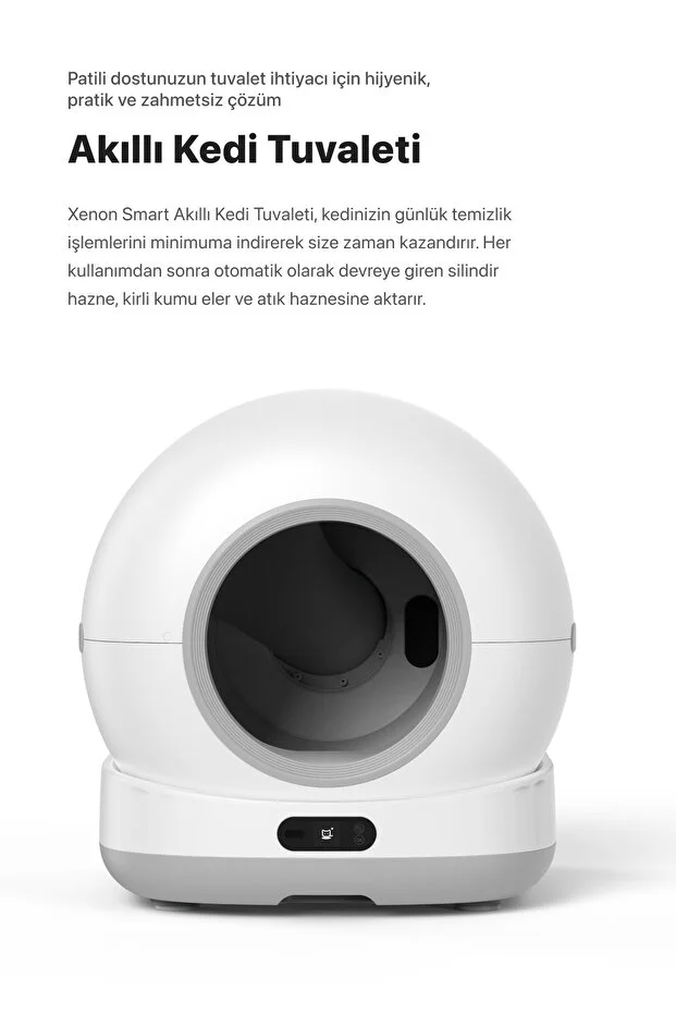 Otomatik Kedi Tuvaleti | 72L, 7L Atık Hazneli, UV, Wifi, Mobil Kontrol, Akıllı Kedi Tuvaleti (X8624) Otomatik Kedi Tuvaleti | 72L, 7L Atık Hazneli, UV, Wifi, Mobil Kontrol, Akıllı Kedi Tuvaleti (X8624)